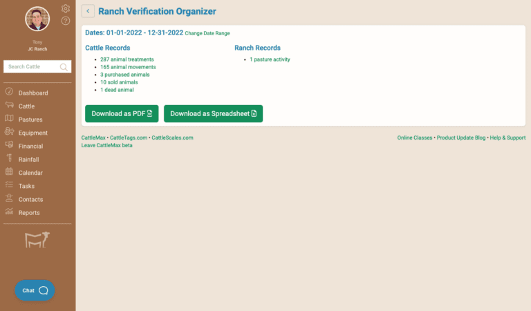 Verification Program Audits made easy with the Ranch Verification Organizer​